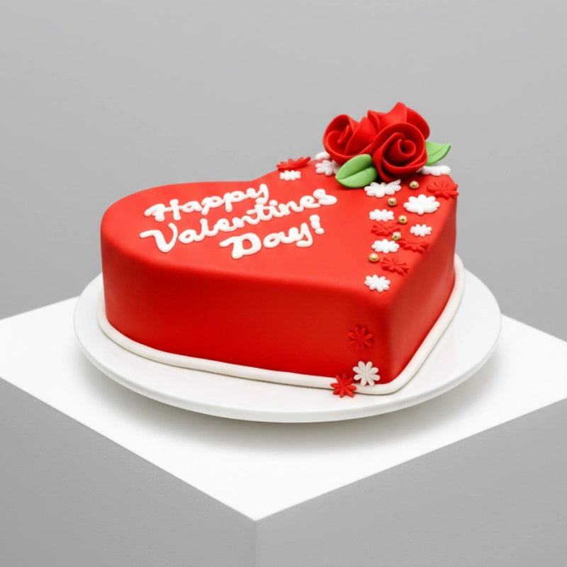 Red Heart Cake